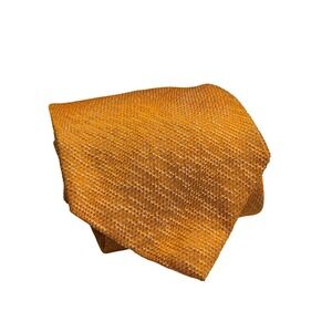 VTG Bullock and Jones Necktie Orange Basketweave Silk Textured Mens‎ Accessories
